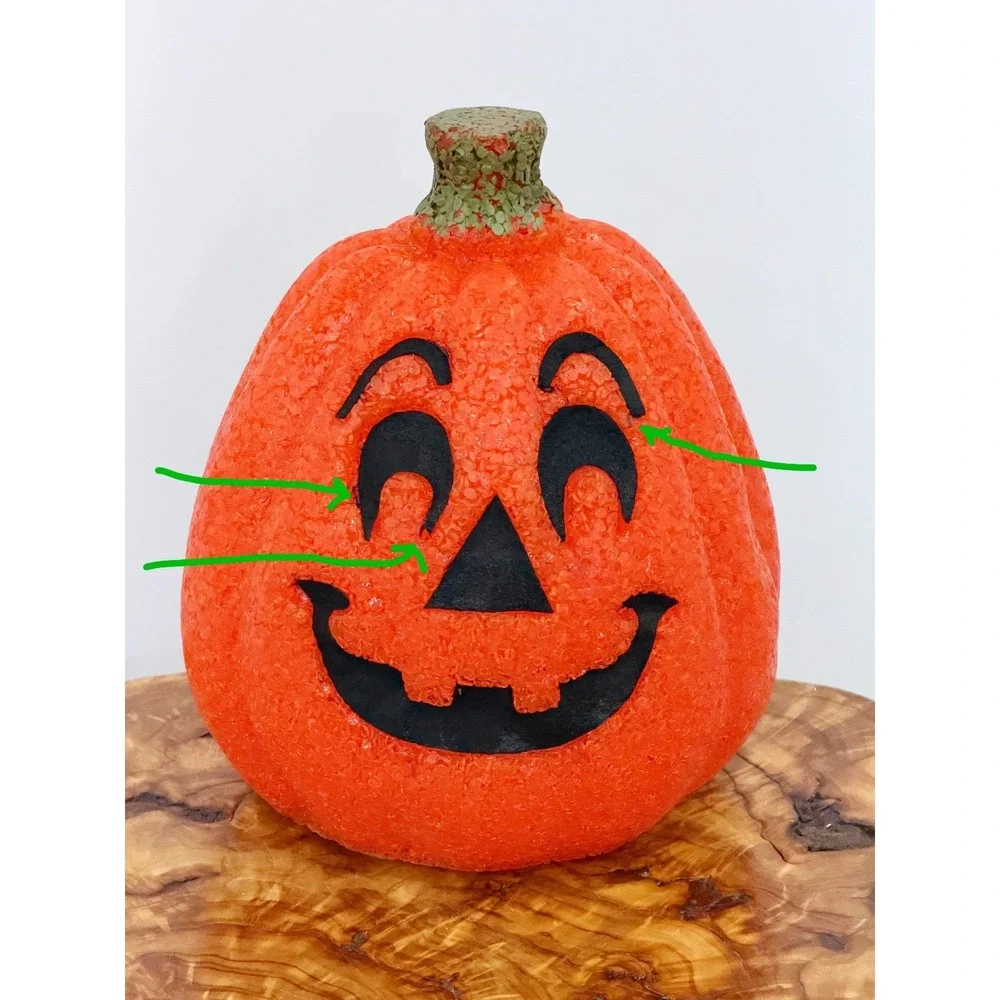 Vintage Melted Plastic Pumpkin 8.75
